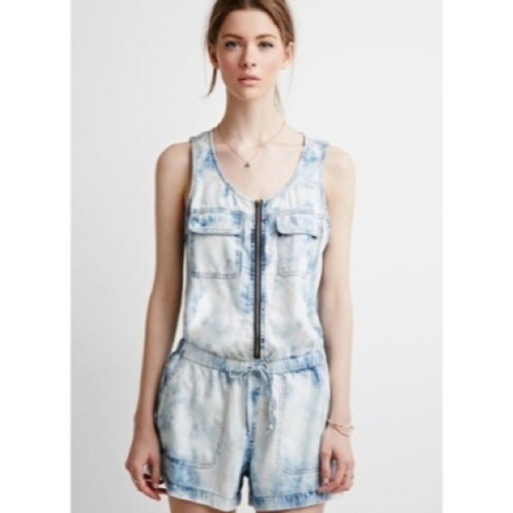 Life In Progress Chambray Romper